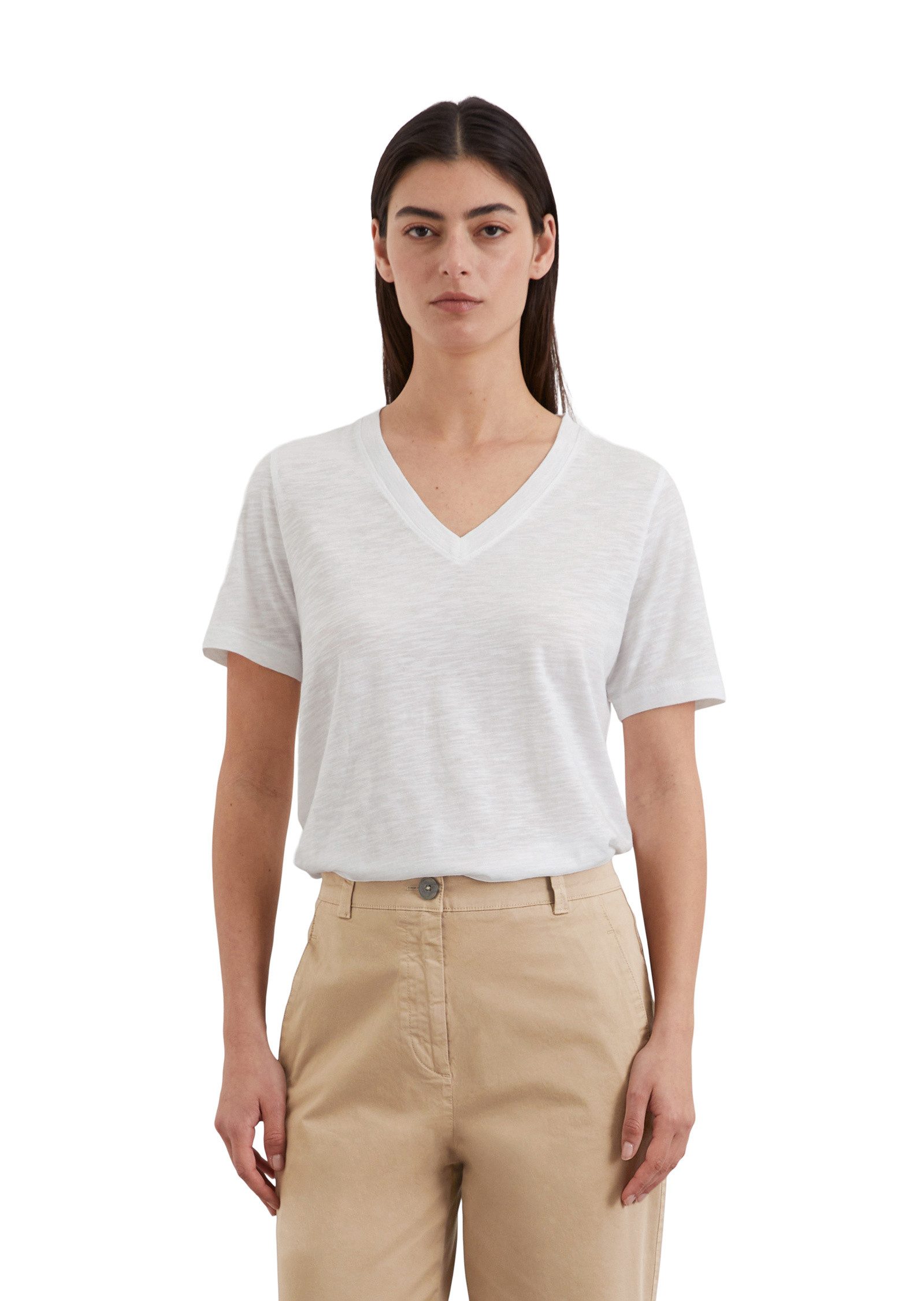 Marc O'Polo T-Shirt aus Baumwolle-Viskose-Mix günstig online kaufen