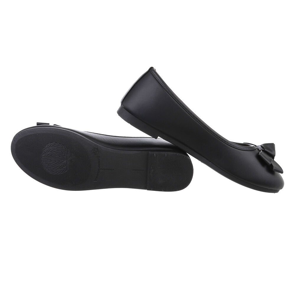 Ital-Design Damen Freizeit Ballerina (85894150) Blockabsatz Klassische Ballerinas in Schwarz