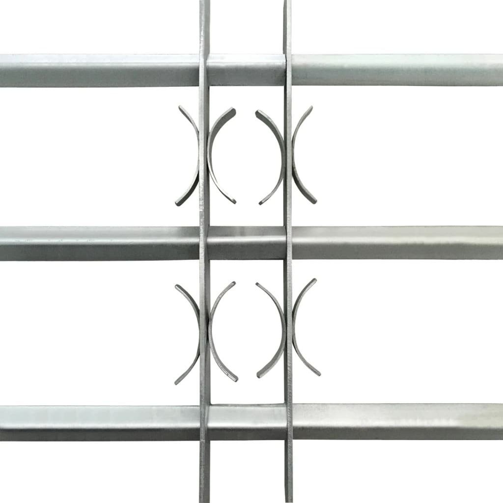 vidaXL Fenster Fenstergitter Verstellbar für Fenster Verzinkter Stahl 450 mm Höhe