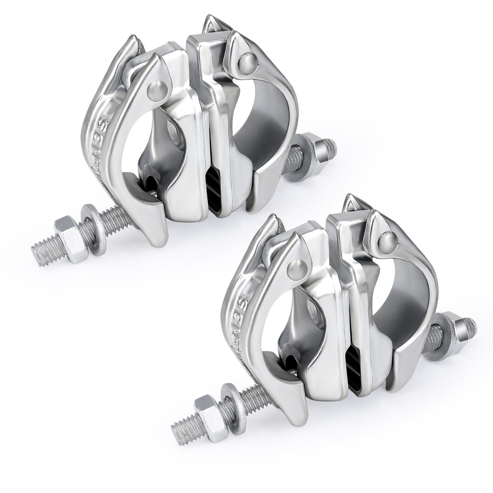 XERSEK Rohrschelle 2X Gerüstkupplung 360° für Rundrohre 45–50 mm, verzinkt Gerüstschelle, (48*48mm Drehkupplung aus S235JR Stahl, stabile Verbindung), Schnelle Montage, Rostbeständig – Ideal für Bau & Renovierung
