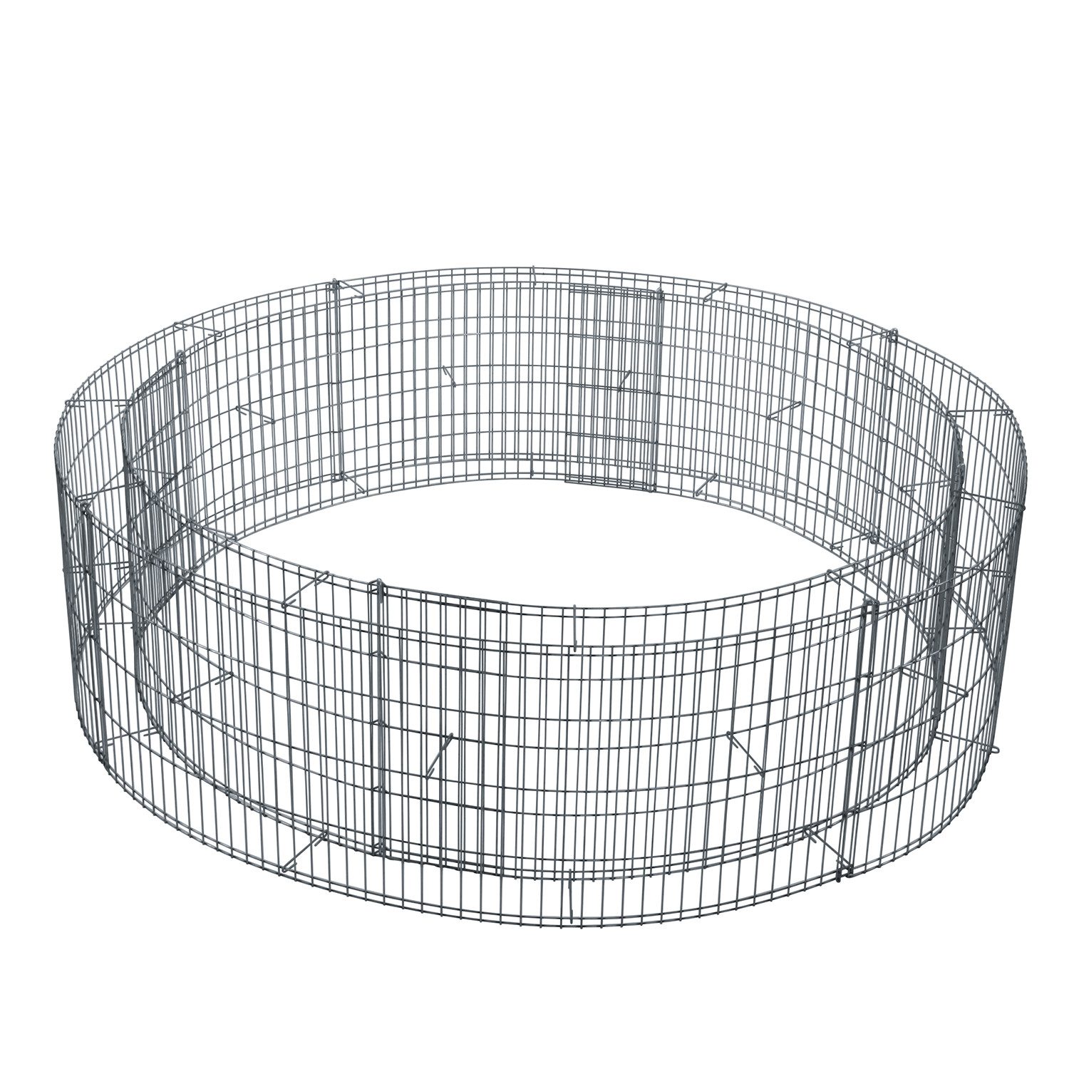 Bellissa Hochbeet Gabionen-Hochbeet rund 146/126cm H:40cm Gabionenkörbe DIY-Bausatz