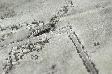Teppich Teppich modern Wohnzimmerteppich Marmor Optik in grau, Teppich-Traum, rechteckig, Höhe: 12 mm