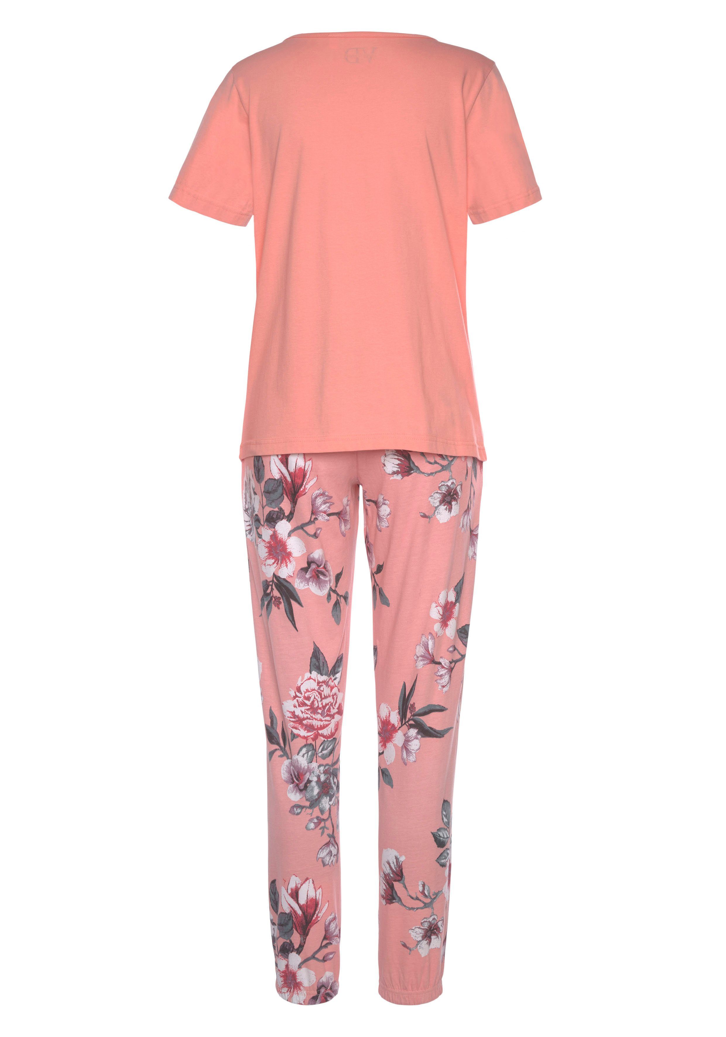 Vivance Dreams by Lascana Pyjama (Set, 2 tlg) mit Blumendruck – Bild 3 von 5