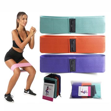 Juoungle Trainingsbänder Fitnessbänder Set Yogagurt in 3 Zugkraftstärken Trainingsband