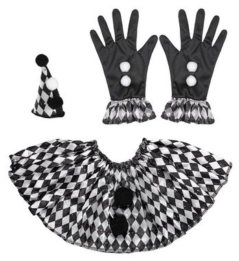 Widmann S.r.l. Kostüm Harlekin Pierrot Kostüm Set 29342, Schwarz Weiß