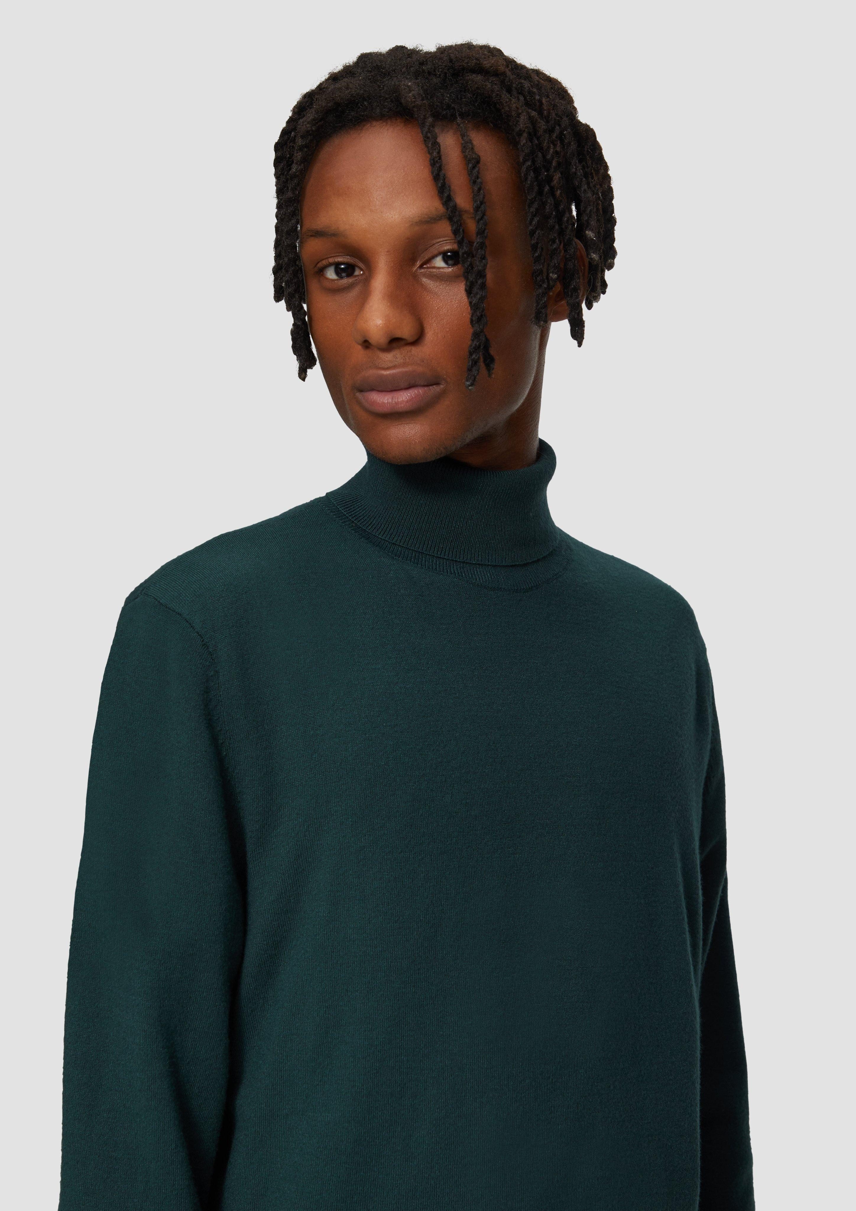 QS Strickpullover Slim-Fit-Pullover mit Rollkragen günstig online kaufen
