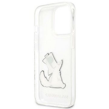 KARL LAGERFELD Handyhülle iPhone 14 Pro Max Case TPU Hardcase Katze transparent 6,7 Zoll, Kantenschutz