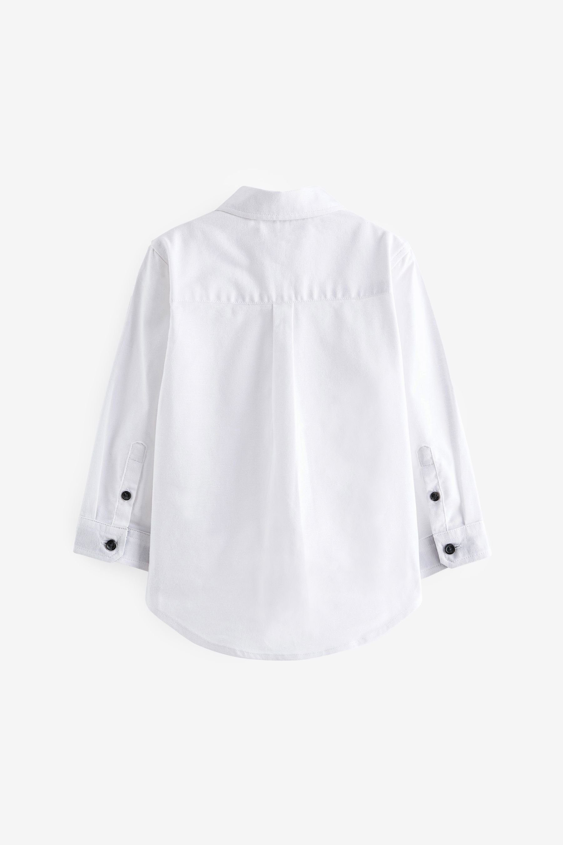 Next (1-tlg) White Langärmeliges Langarmhemd Oxfordhemd