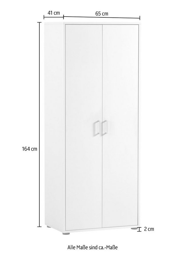Schildmeyer Aktenschrank Baku Stauraumschrank, 65x163 cm, Türen mit Soft- Close-Funktion