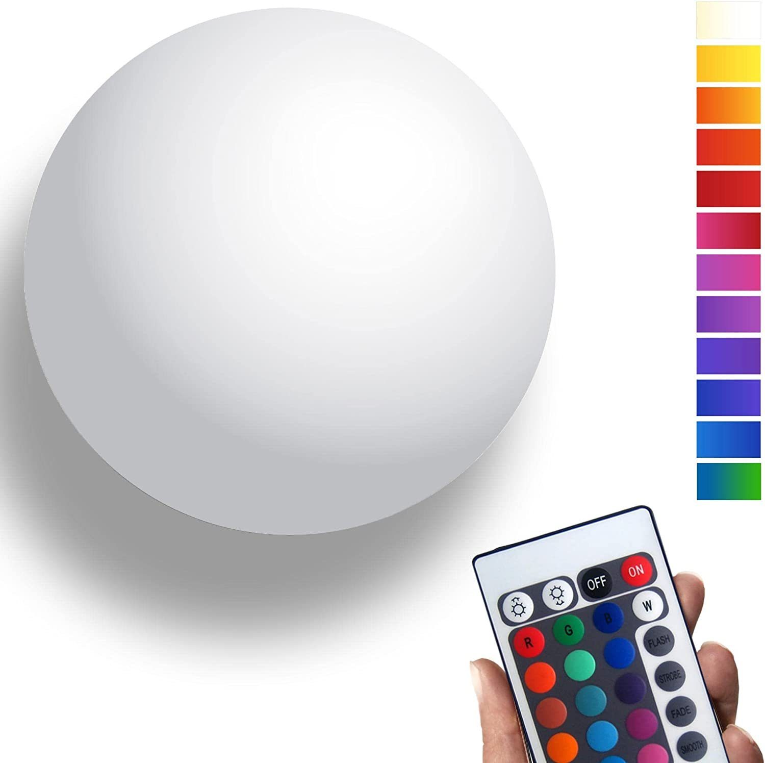 @tec LED Kugelleuchte Indoor & Outdoor Kugelleuchte Akku RGB-Farbwechsel IP günstig online kaufen