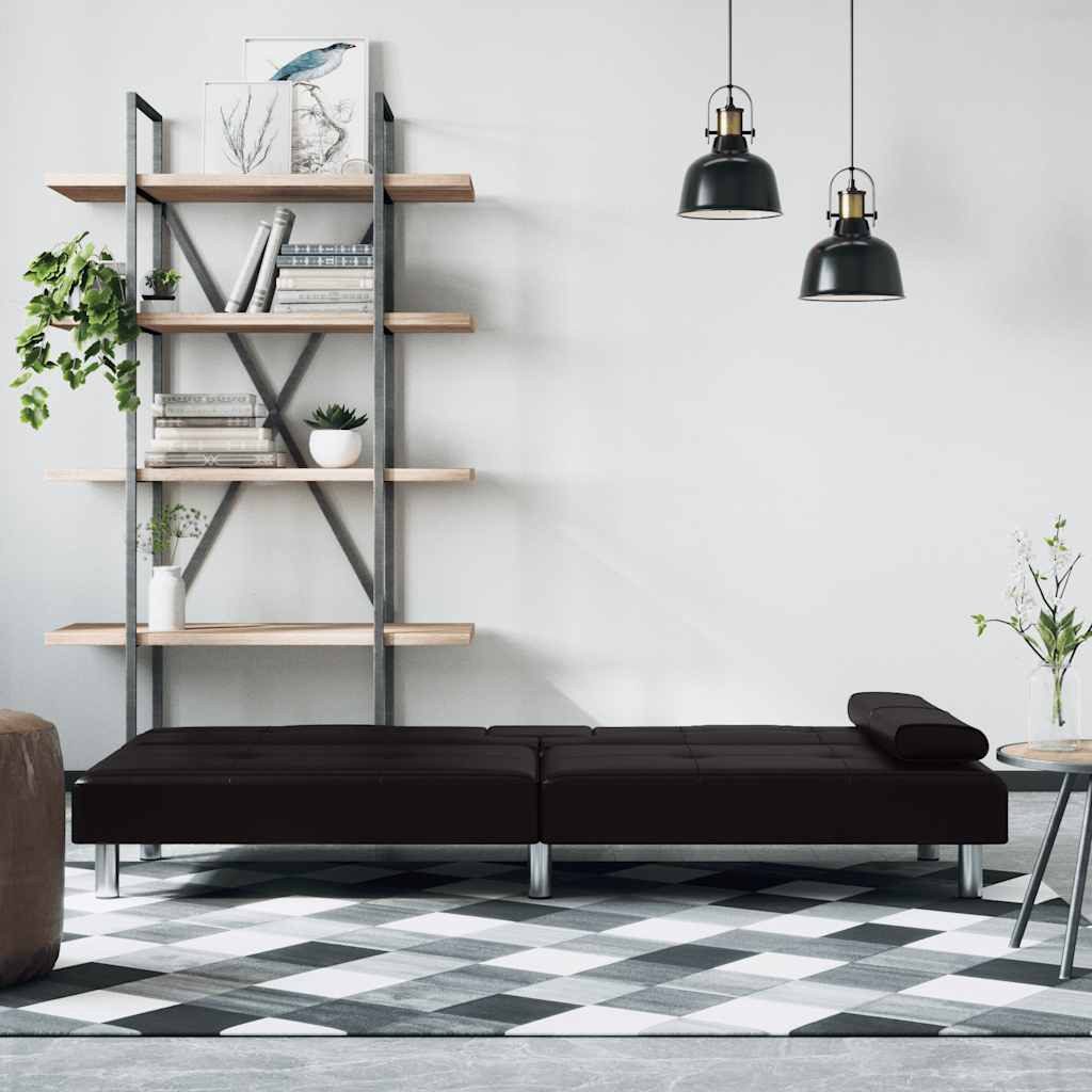 vidaXL Sofa Schlafsofa mit Getränkehaltern Schwarz günstig online kaufen