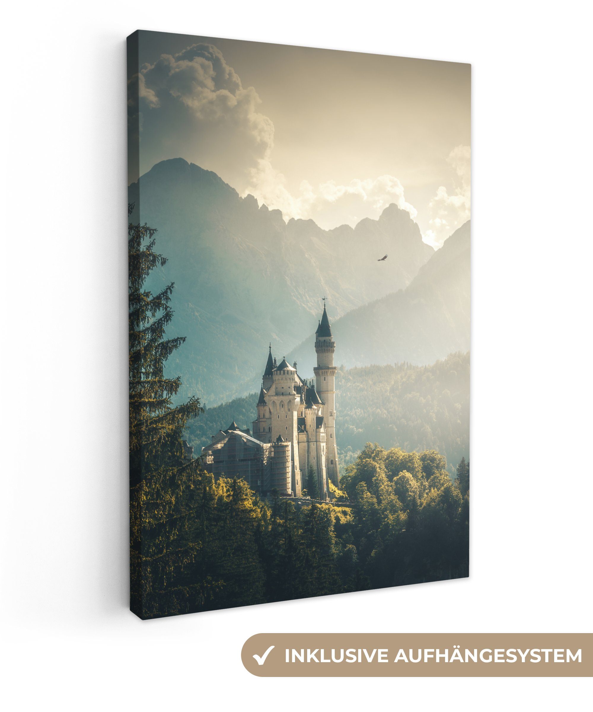 OneMillionCanvasses® Leinwandbild Natur - Schloss - Berg - Neuschwanstein, günstig online kaufen