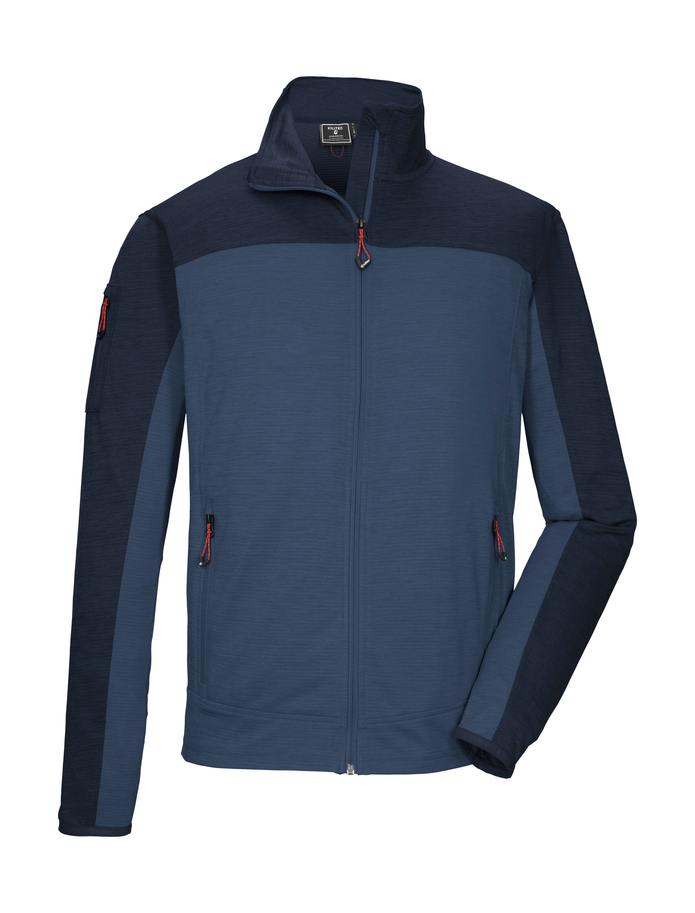 Killtec Strickjacke KOS 42 MN FLX JCKT Sportive Colourblock-Jacke, Kinnschutz, verschließbare Taschen