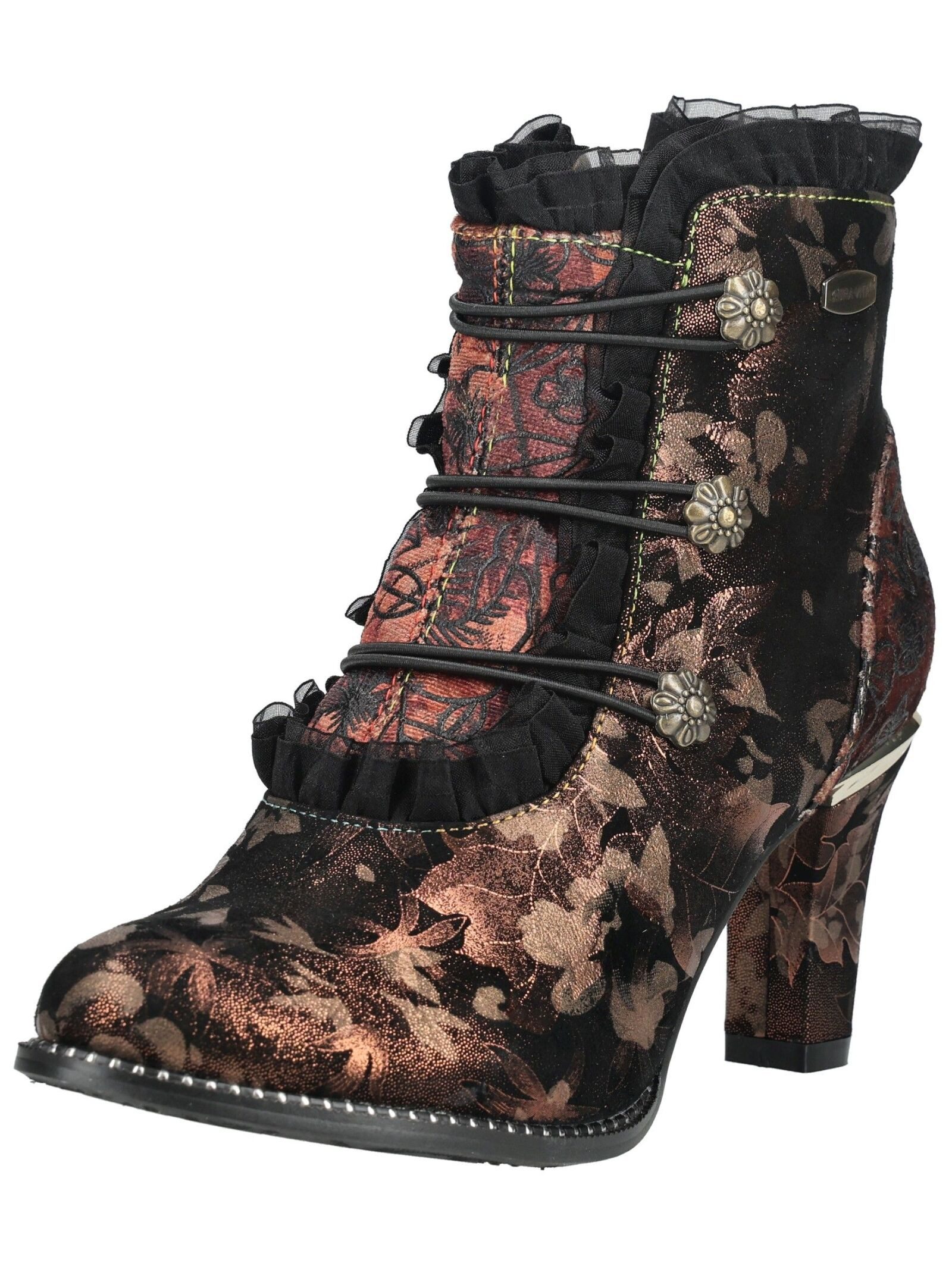 LAURA VITA LAURA VITA Stiefelette Leder/Textil High-Heel-Stiefelette