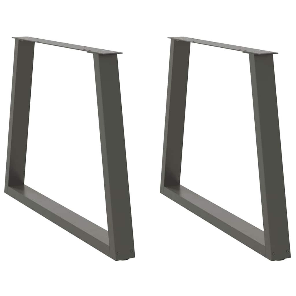 Tischgestell Esstisch Beine V-Form 2 Stück Anthrazit 90x72-73,3 cm Stahl