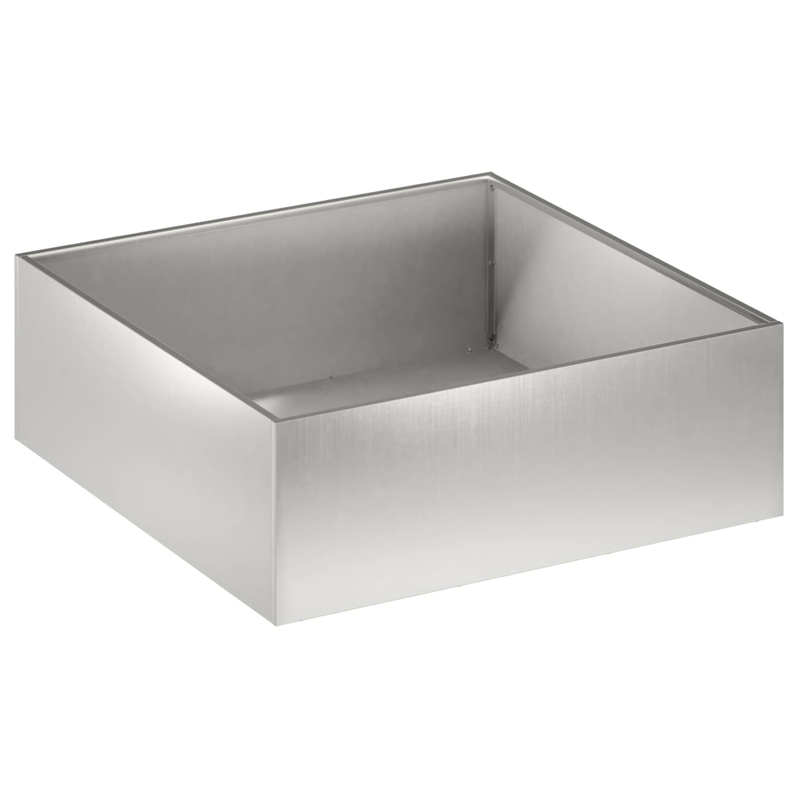 vidaXL Blumentopf Garten-Pflanzgefäß Silber 40 x 40 x 20 cm Edelstahl (1 St)