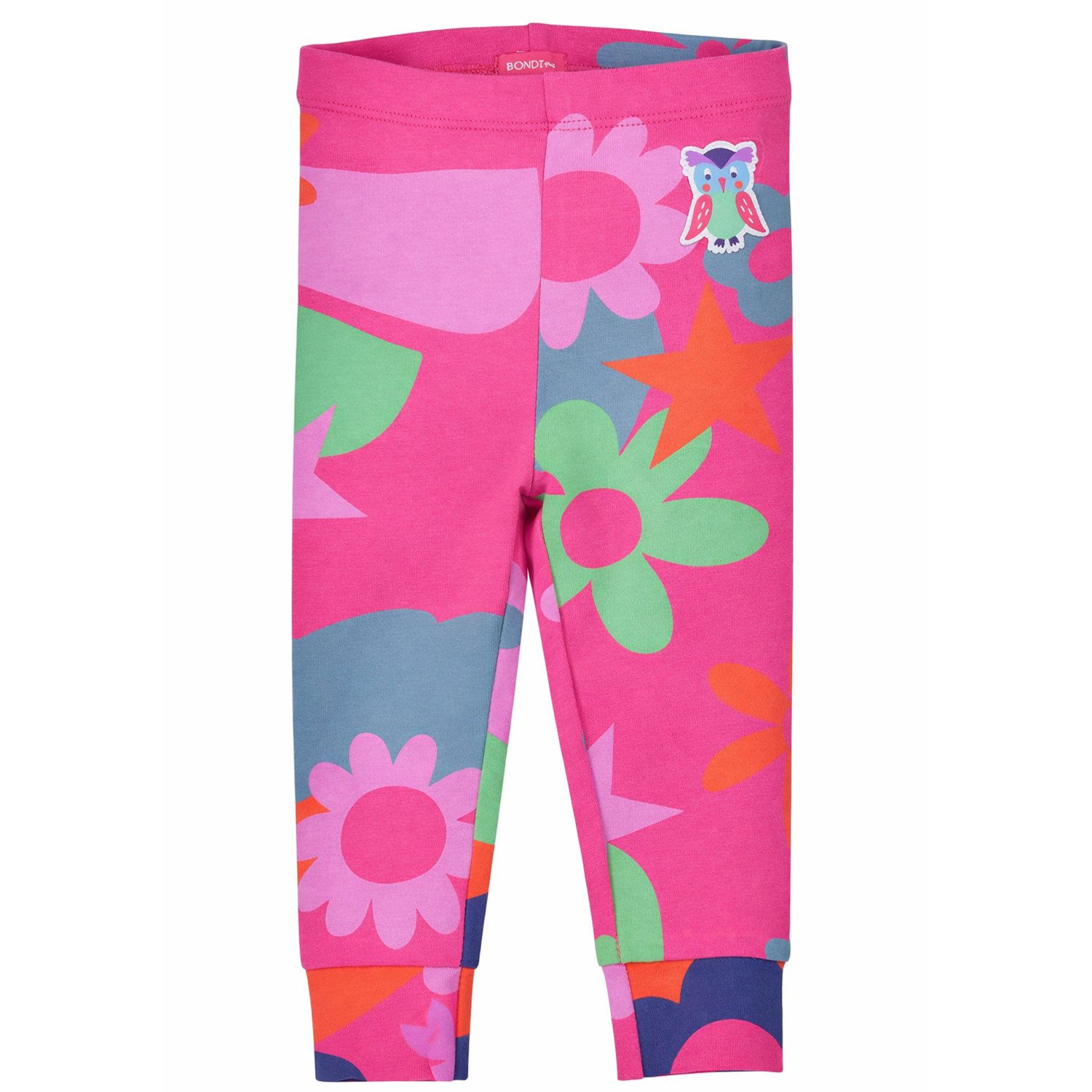 BONDI Trachtenlederhose Baby Mädchen Laufhose 'Blumenallover' 86971, Pink
