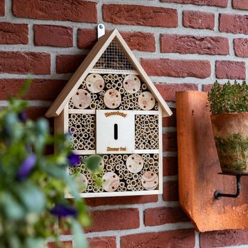 Cult at Home Insektenhotel Bienenhotel und Nistkasten Höhe 38 cm - Schmetterlingshaus aus Holz