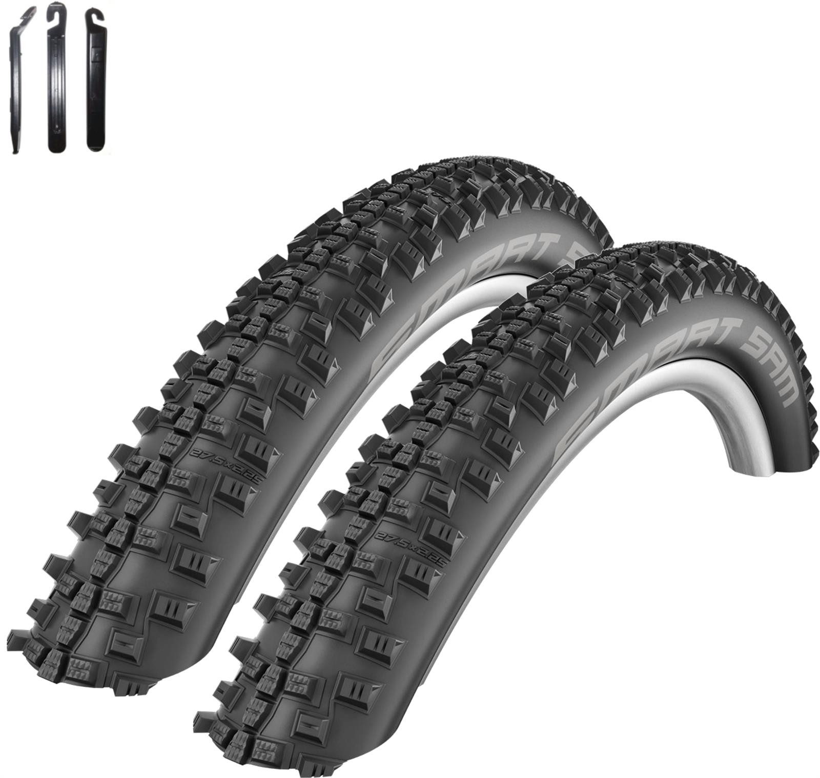 maxxi4you Fahrradreifen 2 x Schwalbe Smart Sam Performance 27,5 x 2,5 (57-584) schwarz inkl RH
