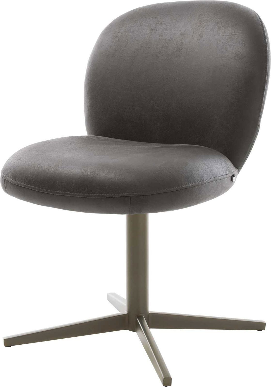 DELIFE Polsterstuhl Nube-Flex, Fußkreuz Effektfinish Titan günstig online kaufen