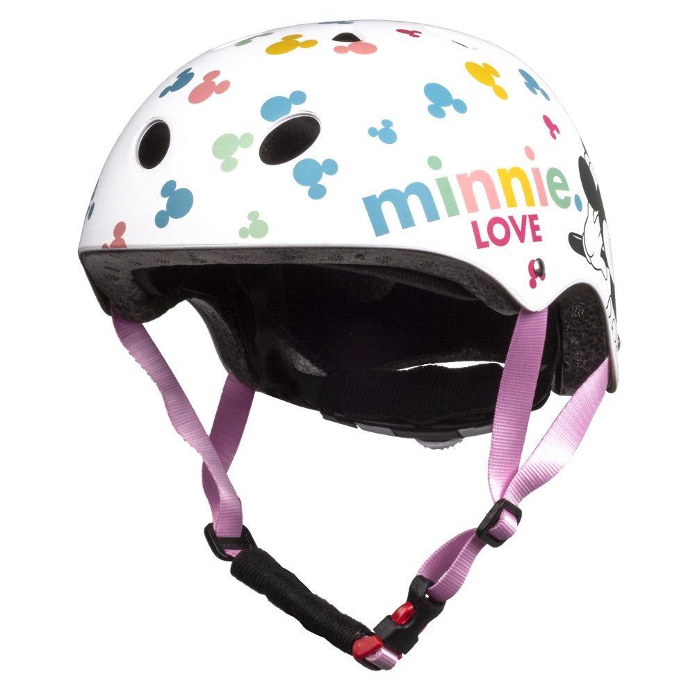 Seven Polska Kinderfahrradhelm Disney "MINNIE WHITE", Roller Blades, Skater, 52-56cm, ab ca. 6 Jahre
