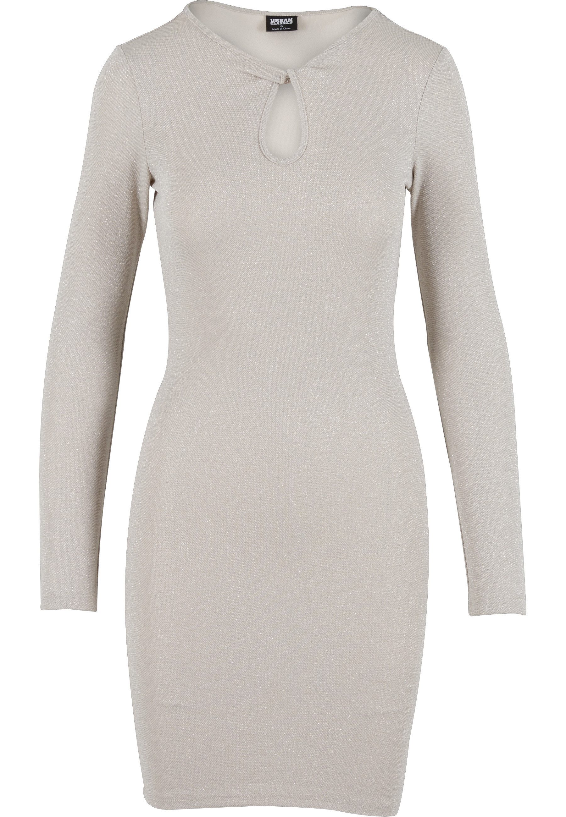 URBAN CLASSICS Shirtkleid Urban Classics Ladies Glitter Longsleeve Dress (1-tlg)
