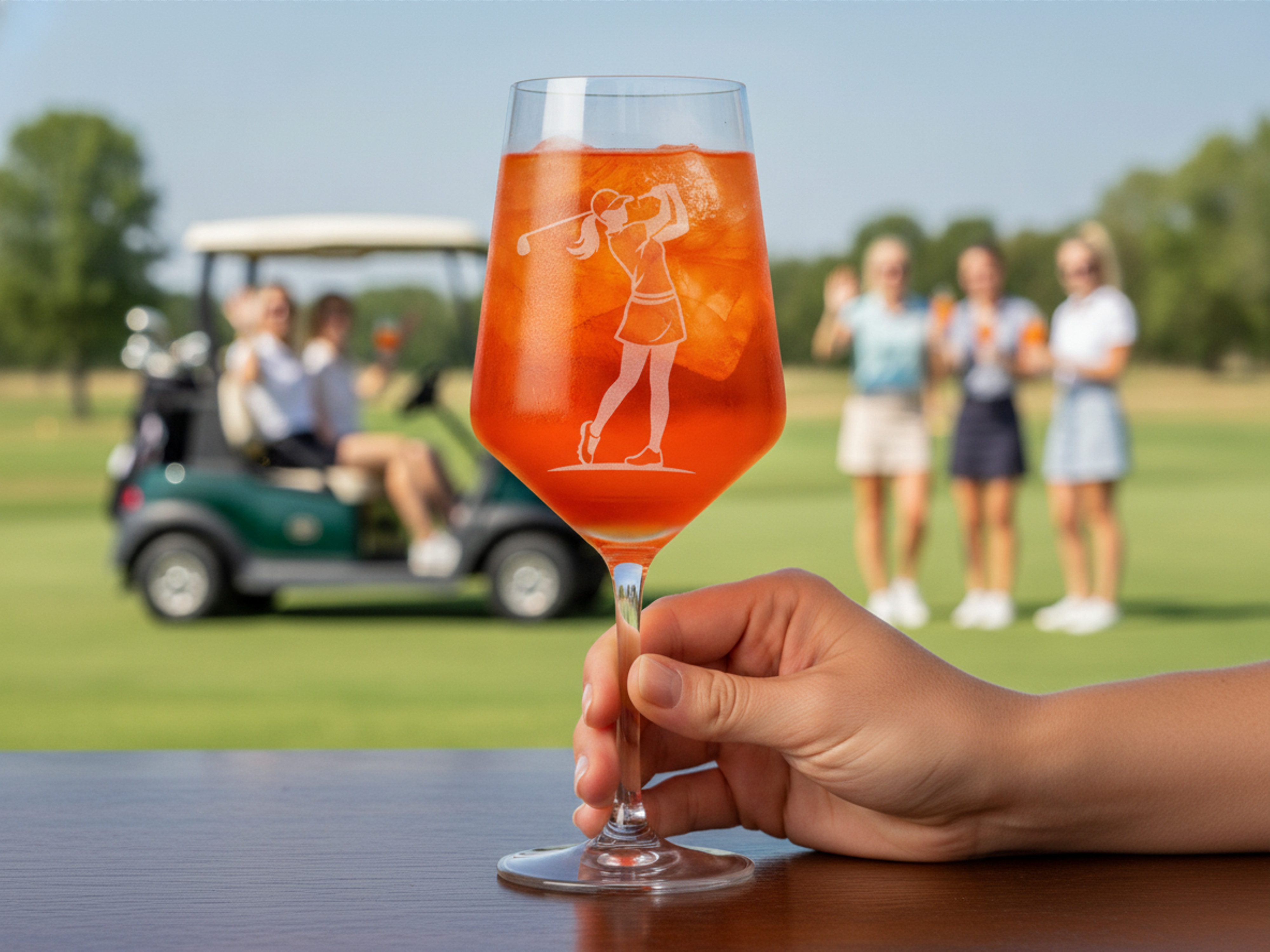 Valhalla Weinglas Weinglas für Golferin spülmaschinenfest Geschenkidee, 1-tlg., Glas, Atemberaubende Darstellung