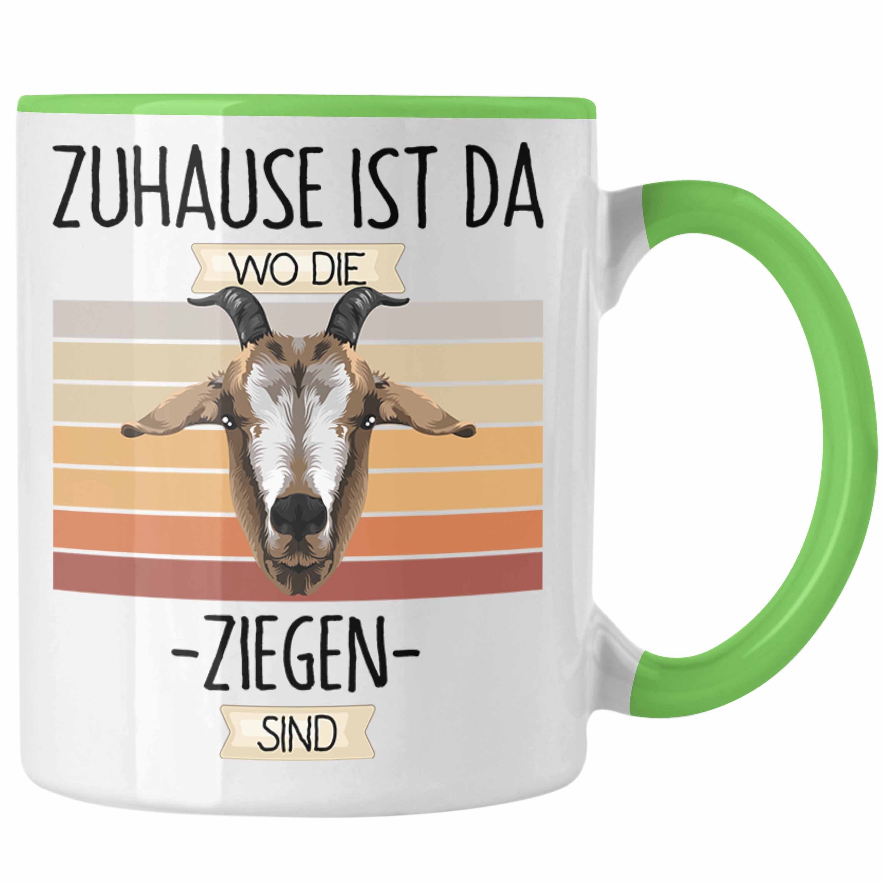 Grün Da Spruch Tasse Geschenkidee Geschenk Ziegen Lustiger Trendation Hirt Tasse Zuhause Ist