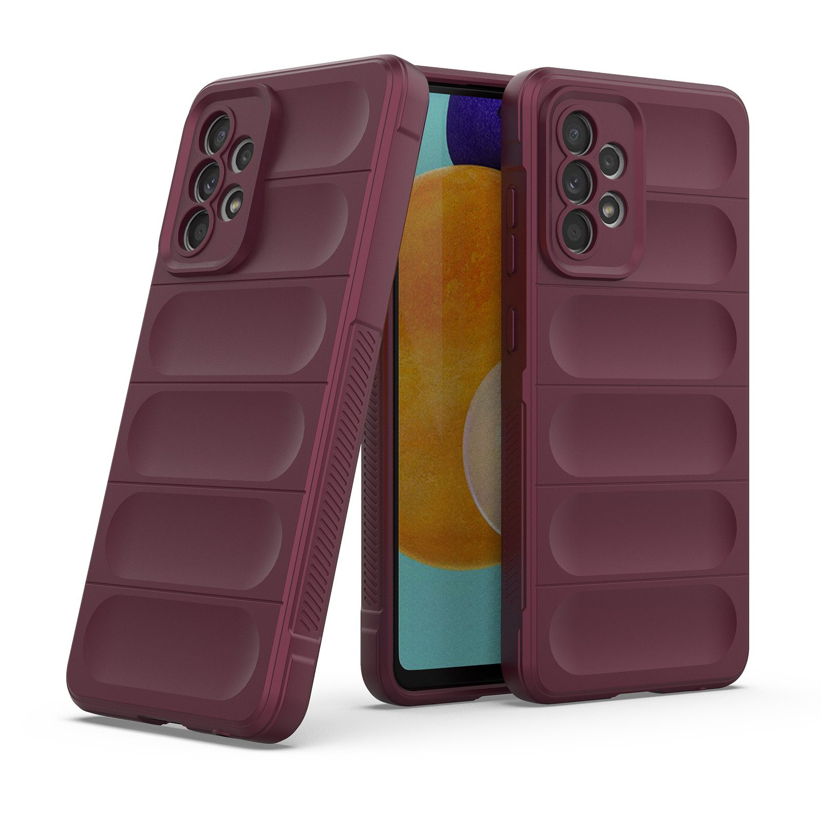 Tec-Expert Handyhülle Cover Hülle für Samsung Galaxy A52 / A52s 5G & A52 5G 6.5 Zoll, 6.5", Case mit Griffzonen und Mikrofaser Inlay