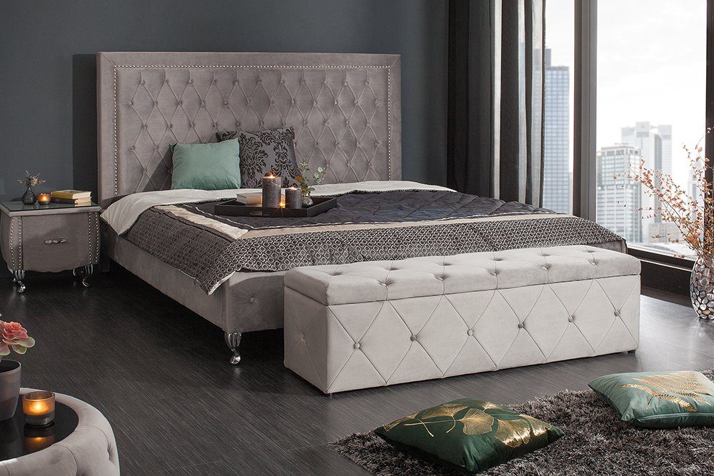 riessambiente Bettbank »EXTRAVAGANCIA 140cm silbergrau« (1St