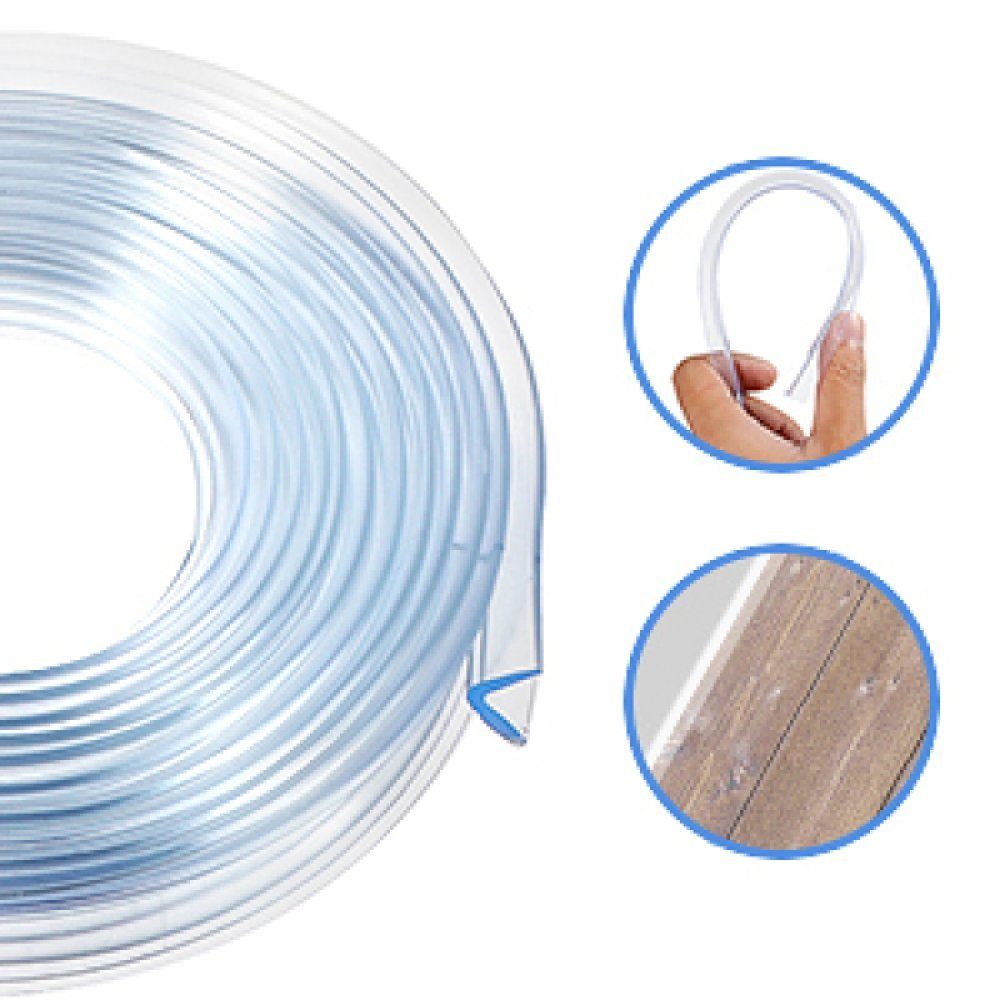 PVC Kantenschutz GelldG Transparent Baby 1m Vormontierter Klebestreifen, Doppelklebeband