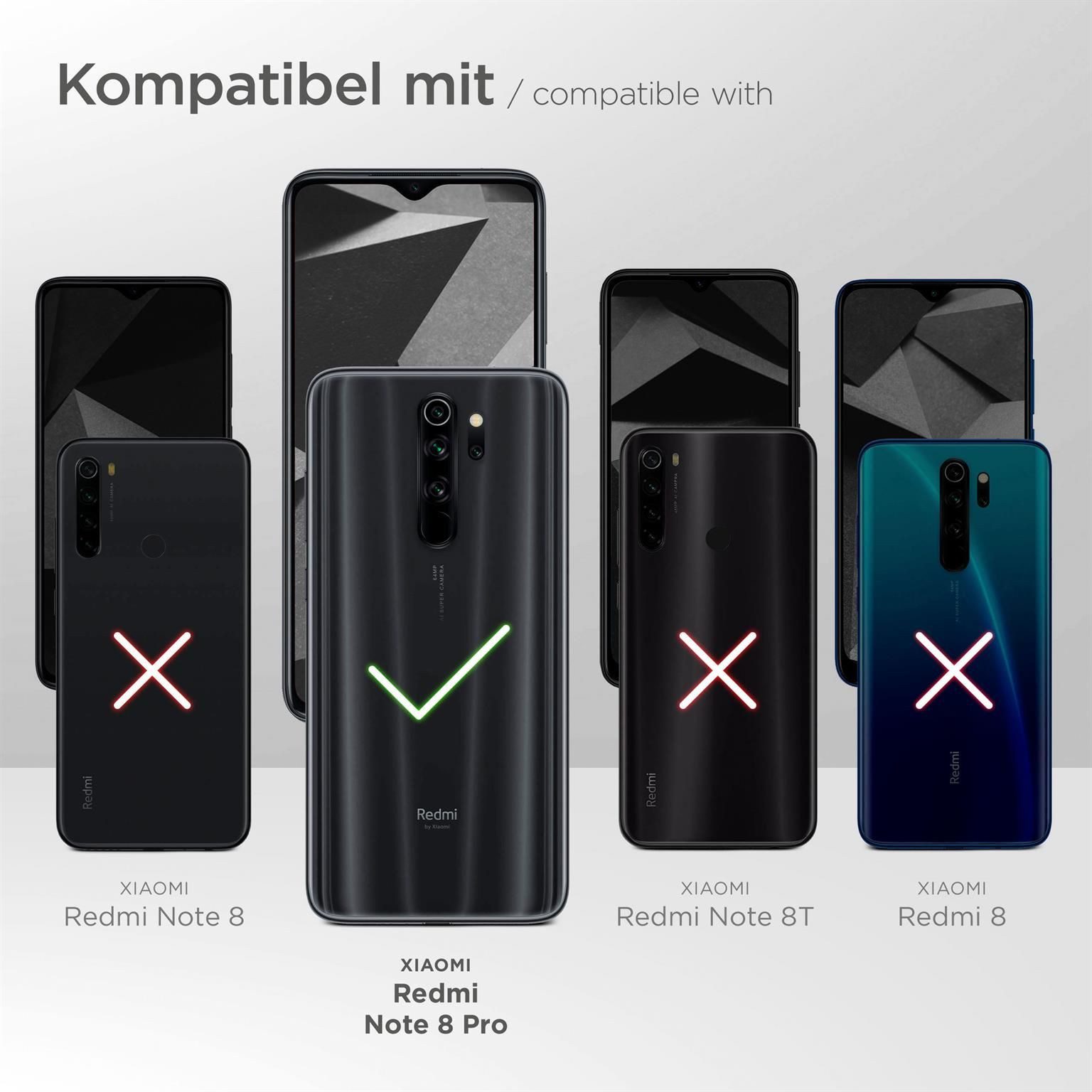 ONEFLOW Handyhülle für Redmi Note 8 Pro Wasserdichte Tasche BeachBag Schwarz 6,53 Zoll, Hülle mit Touch Kamera Fenster IPX8 Unterwasser-Tasche zum Schwimmen