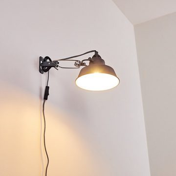 hofstein Wandleuchte Vintage Wand Lampe Schalter Wohn Schlaf Zimmer Leuchte grau Flur