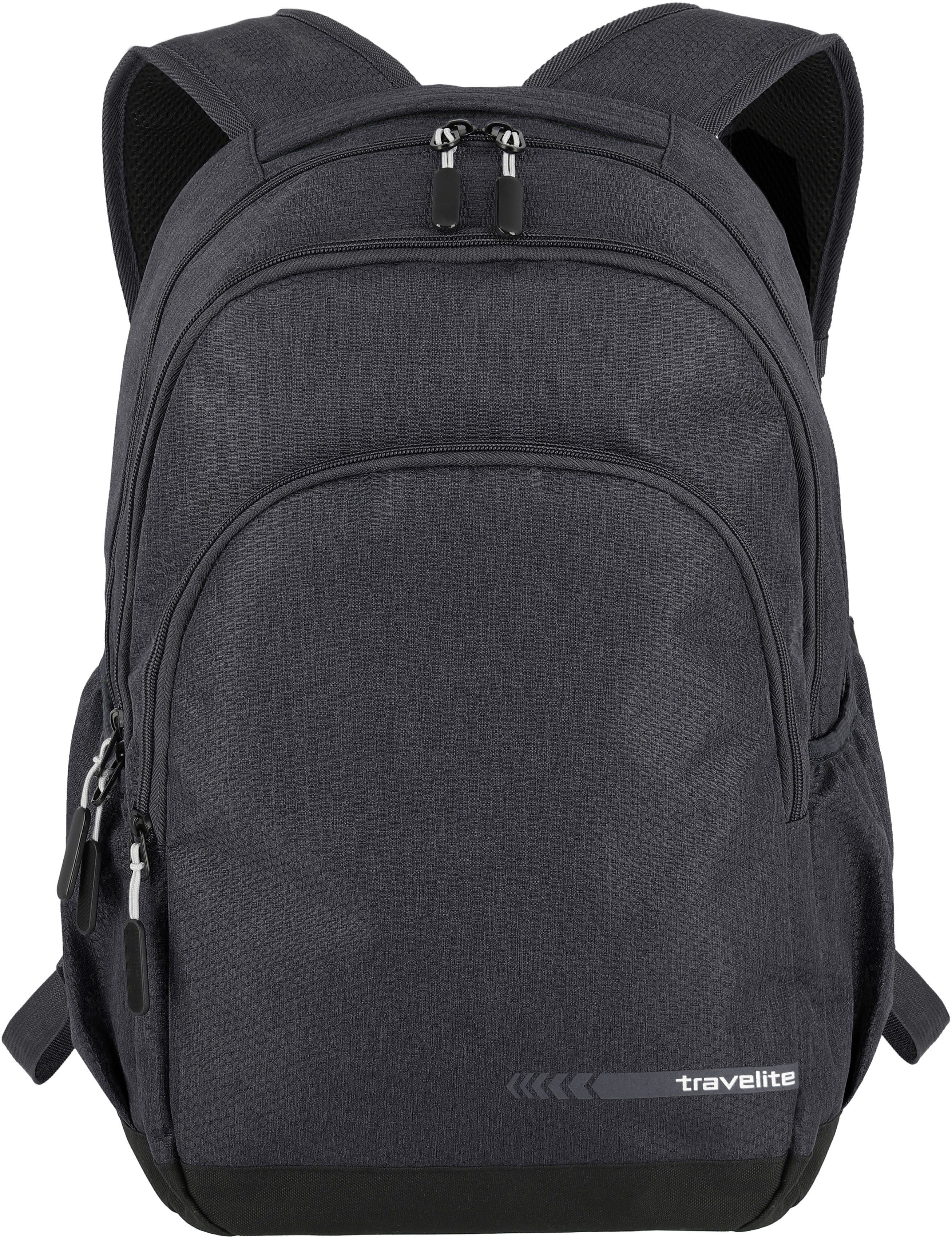 travelite Laptoprucksack Kick Off L, 45 cm, anthrazit, Arbeitsrucksack Schulrucksack Streetpack mit 15,6-Zoll Laptopfach