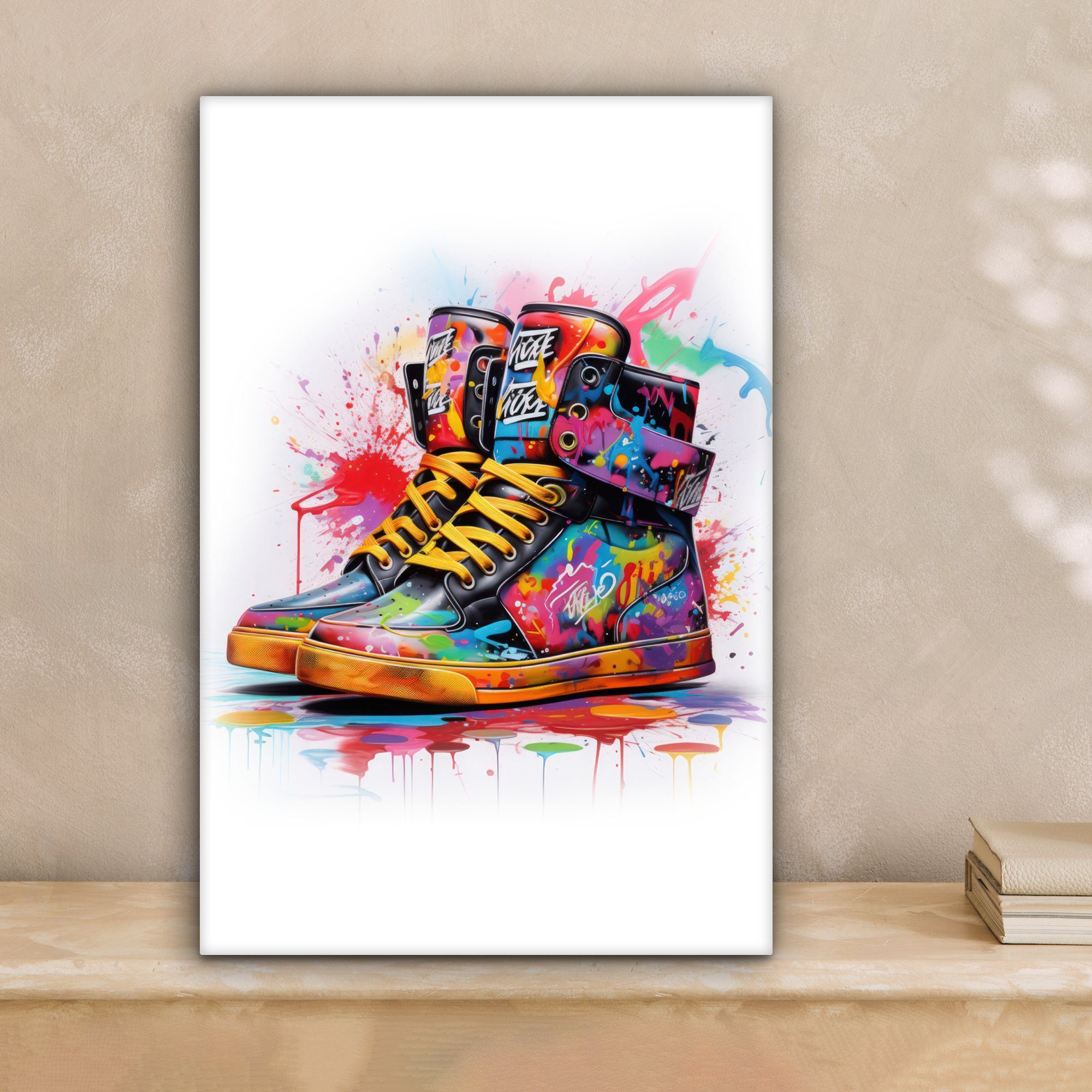 OneMillionCanvasses® Leinwandbild Schuhe - Graffiti - günstig online kaufen