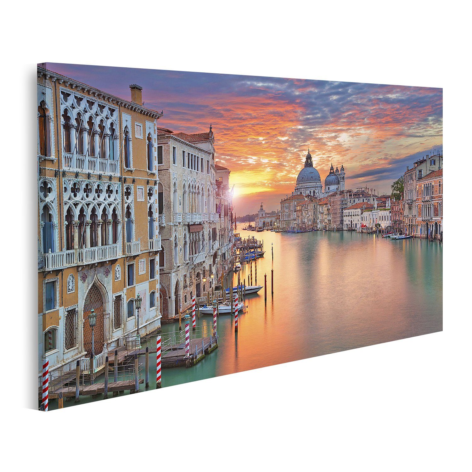 Leinwandbild Bild auf Leinwand Venedig Canale Grand im Sonnenlicht Wandbild Leinwan