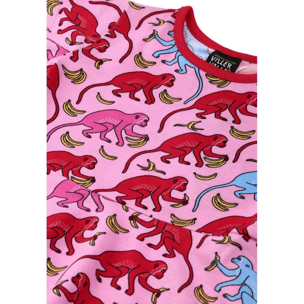 Villervalla Jerseykleid Affe Mädchen (1-tlg) Bekleidung, Outfit, Dress, Robe, Sommerkleid