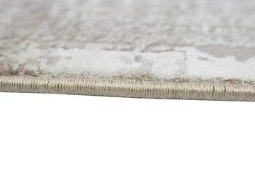 Wollteppich Wollteppich hochwertiger Teppich mit floralem Design aus Naturfasern in beige, Teppich-Traum, rechteckig, Höhe: 7 mm, Wollteppich