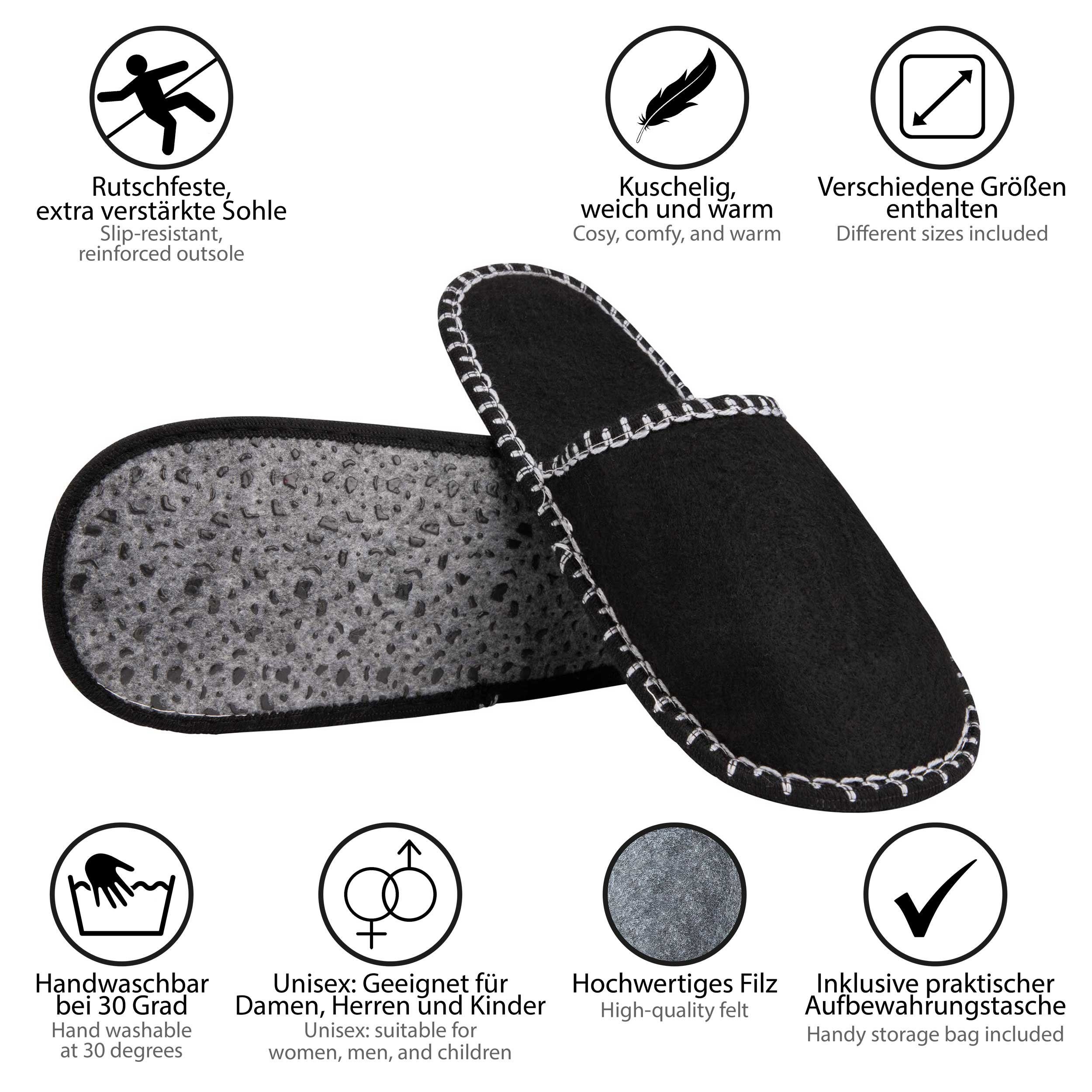 ONVAYA ABS Gästepantoffel Carpe Diem, 6er Set, Hausschuhe, Pantoffel Pantoffel – Bild 4 von 5