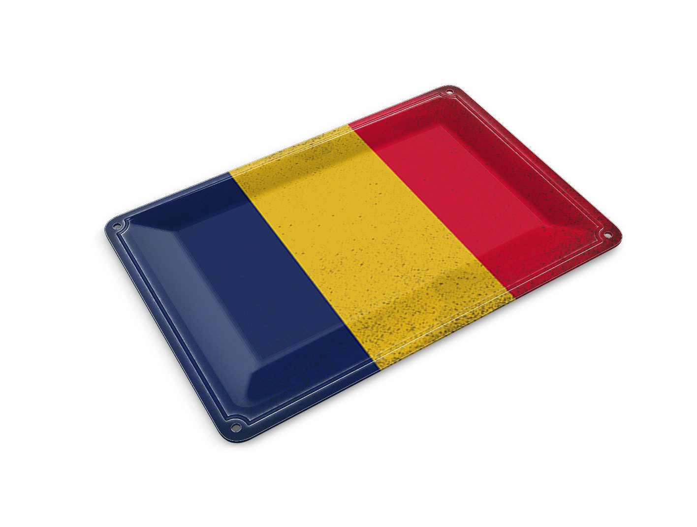 Femer GmbH Postkarte Flagge des Tschad 14x10 cm Flag of Chad Vintage, unfrankiert