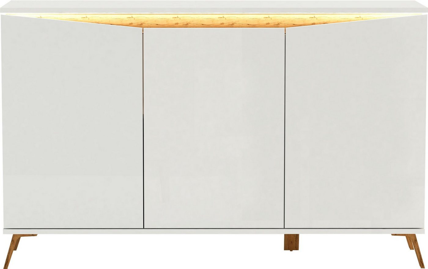 INOSIGN Sideboard »ALADINO«, Breite 138 cm, komplett Hochglanz, ohne Beleuchtung-HomeTrends