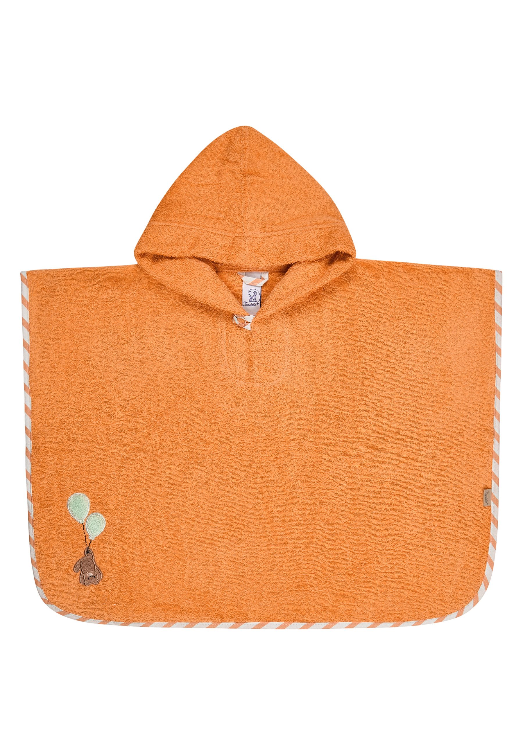 Sterntaler® Poncho Poncho BÄR Bo (1-St) Badeponcho aus Frottee, Stickmotiv, zum einfachen drüberziehen, Knopf