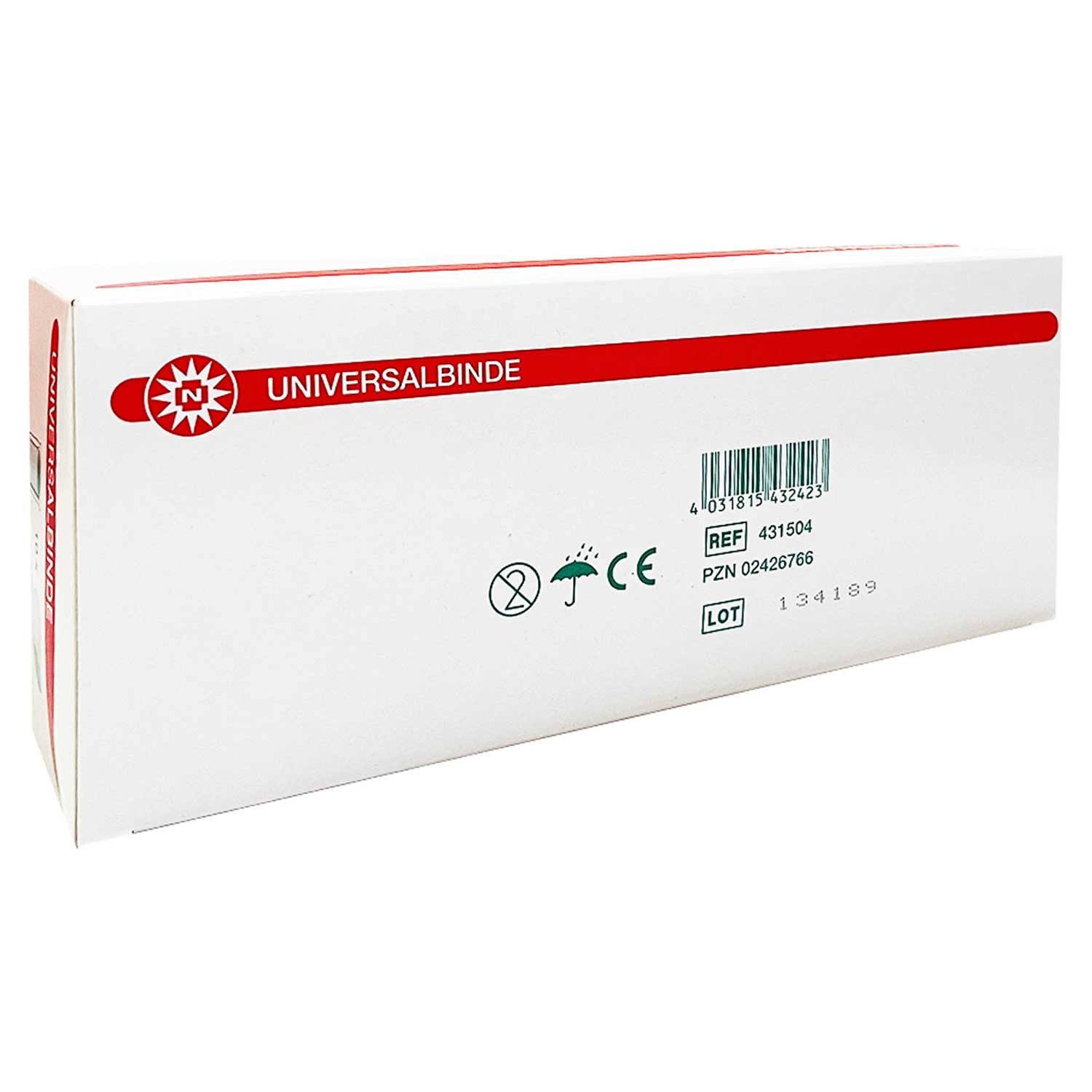 Nobamed Erste-Hilfe-Set Universalbinde in Folie, Mittelzugbinde - 10cm x 5m