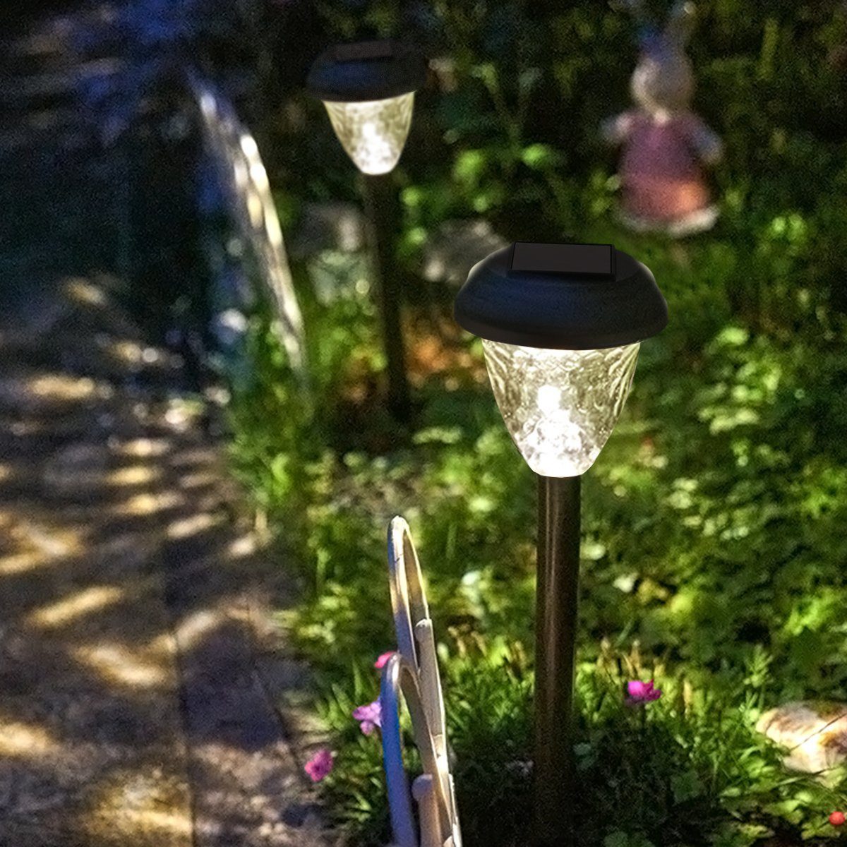 LETGOSPT LED Solarleuchte 4stck Upgrade Solar günstig online kaufen
