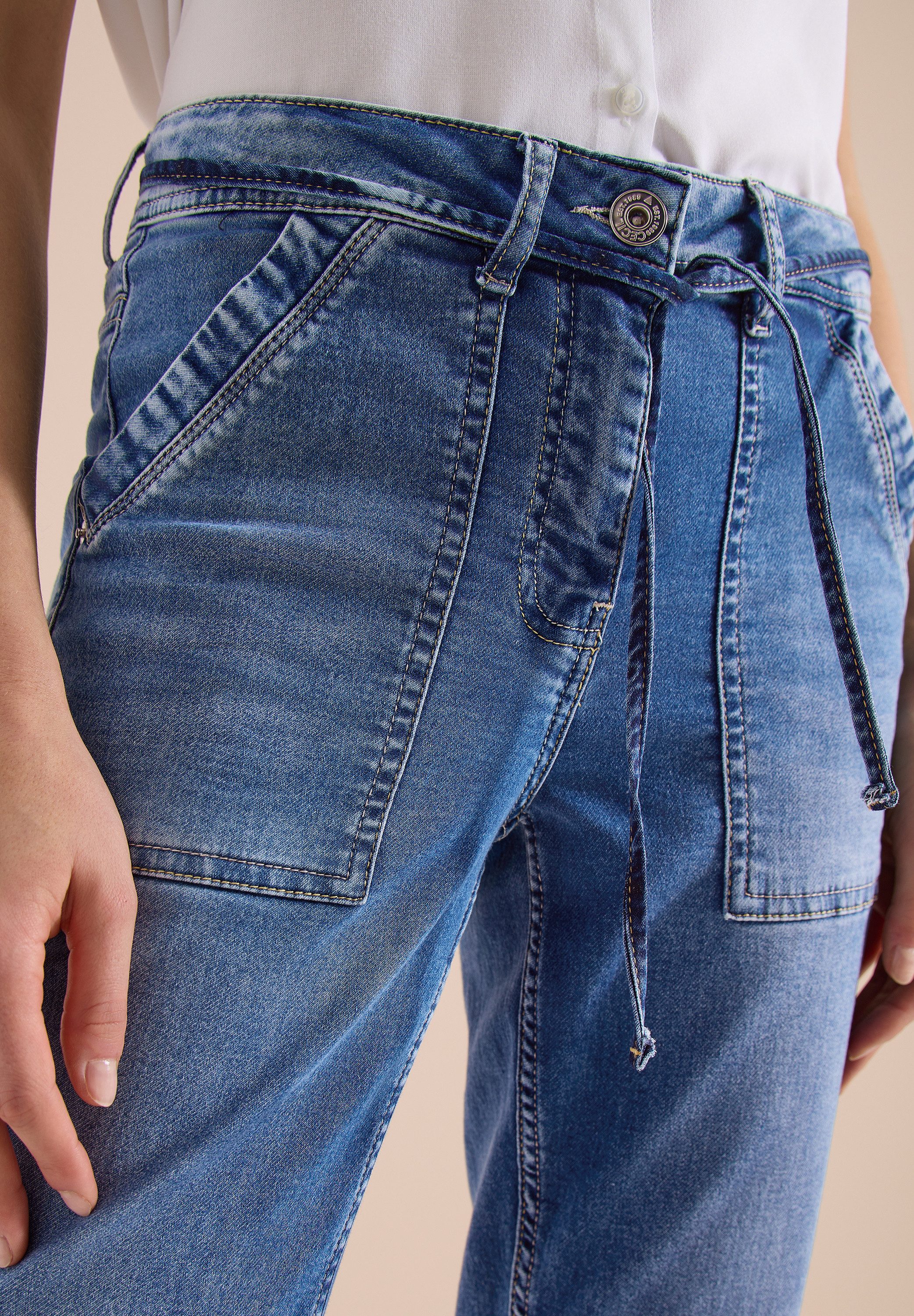 CECIL Jogg Pants Style Tracey mit Bindeband und schmalem Bein, Casual Fit
