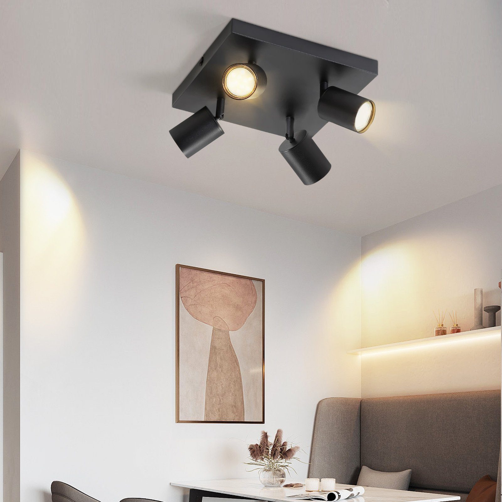 ZMH LED Deckenstrahler 4 Flammig Deckenspot günstig online kaufen