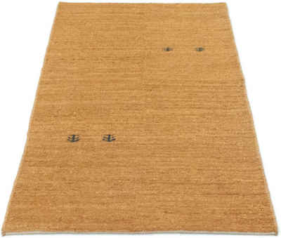 Wollteppich »Gabbeh Teppich handgeknüpft braun«, morgenland, rechteckig, Höhe 18 mm, handgeknüpft