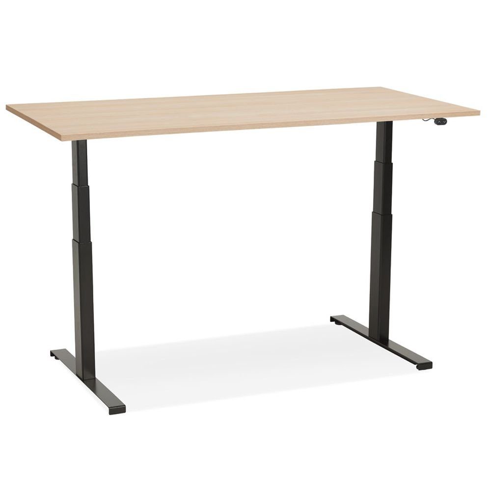 Laptoptisch Helles SHIRIN Schreibtisch Holz (Braun) DESIGN KADIMA PC-Tisch Büro Schreibtisch