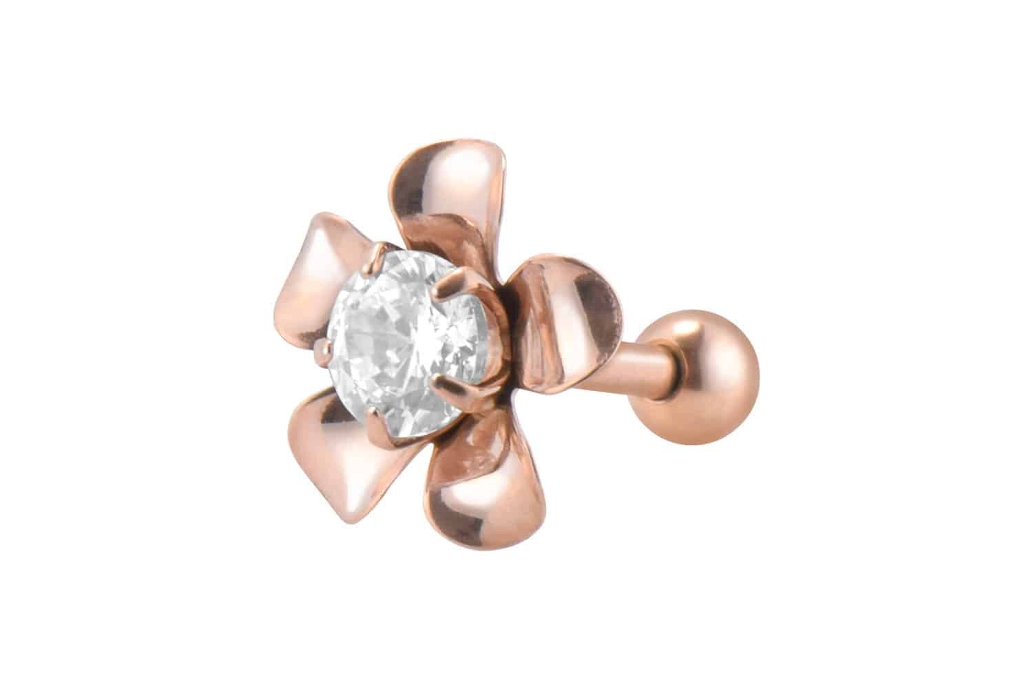PIERCINGLINE Single-Ohrstecker Chirurgenstahl Ohrpiercing BLUME + günstig online kaufen