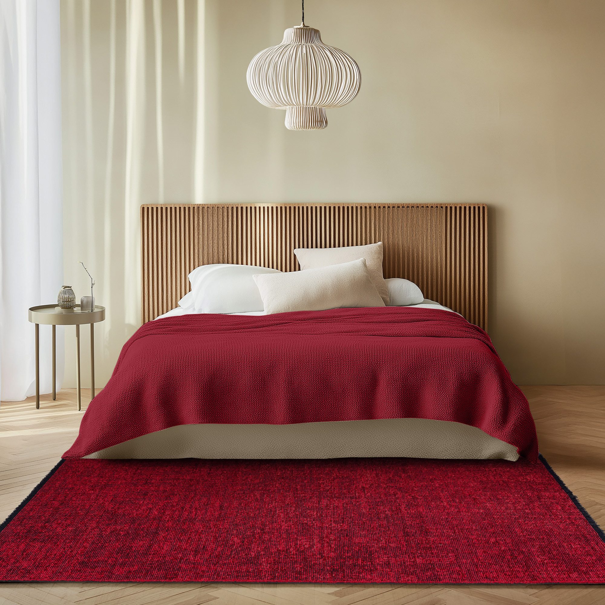 SIMPEX24 Teppich Boho Design, Rechteckig, Höhe: 7 mm, Baumwolle, Waschbarer günstig online kaufen